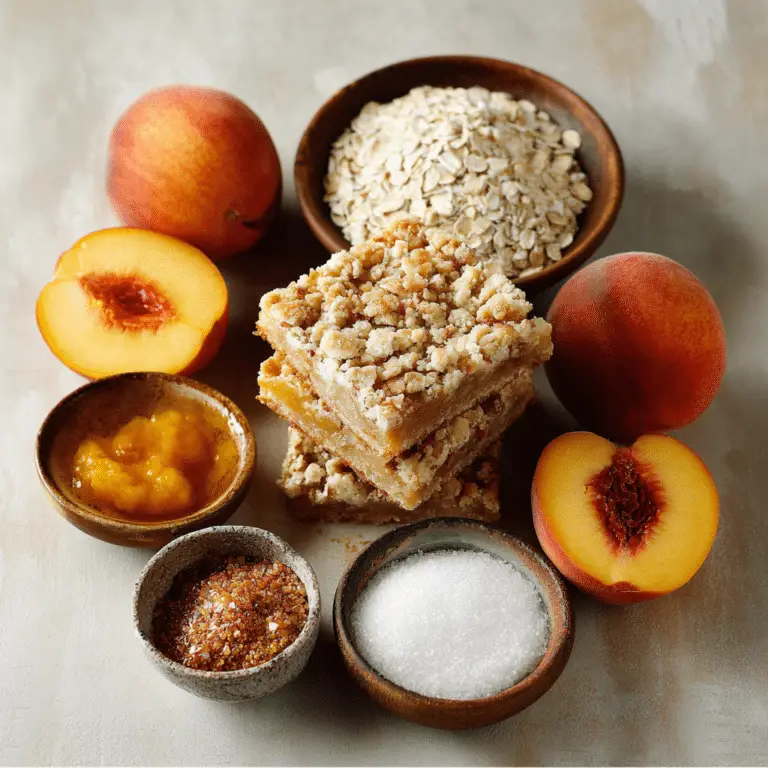Summer Peach Streusel Bars