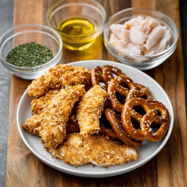 Air Fryer Pretzel Crusted Chicken Tenders