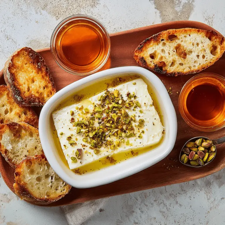 Baked Feta with Honey and Pistachios