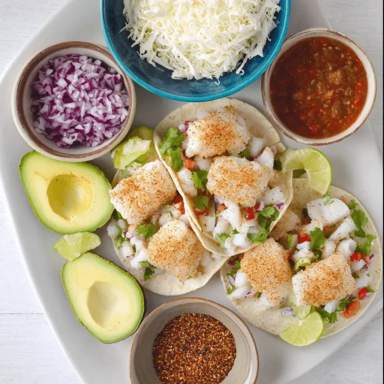 Air Fryer Baja Fish Tacos