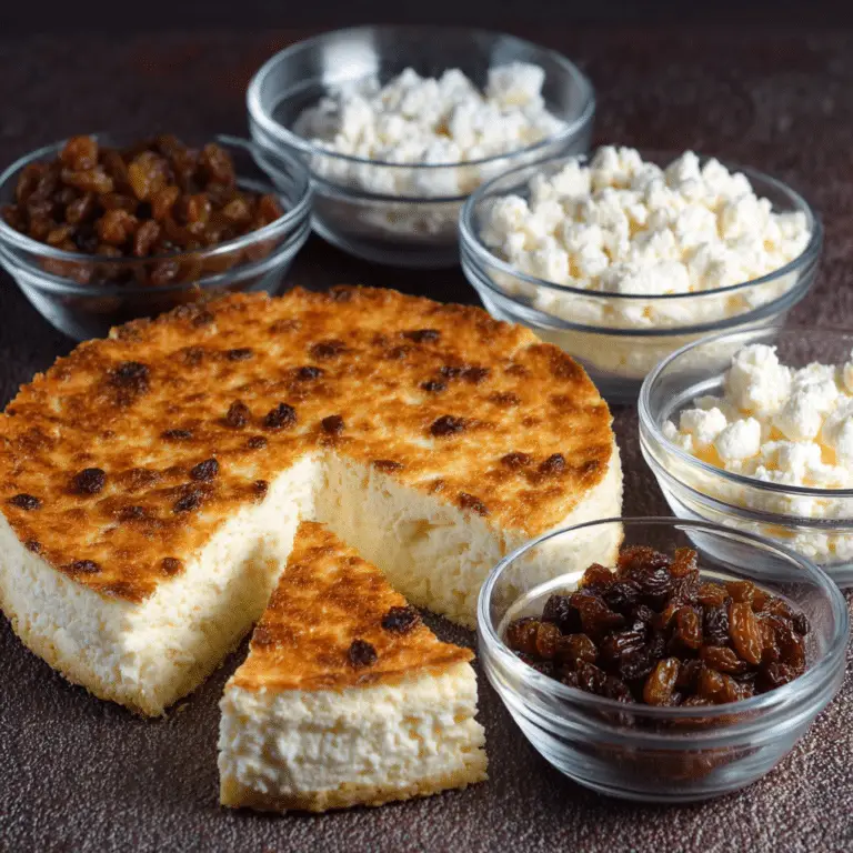 Farmer’s Cheese Cake with Raisins (Zapekanka)