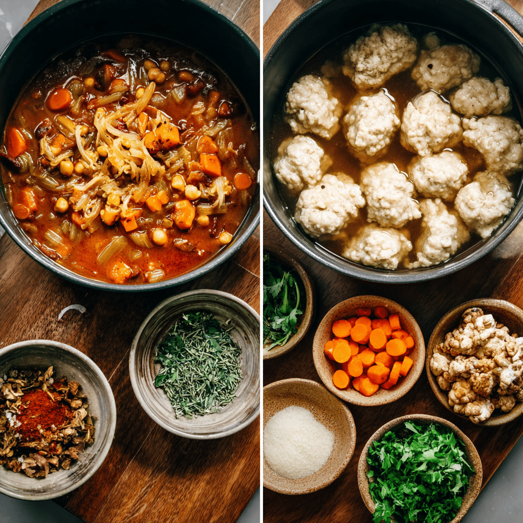 Vegan Stew and Dumplings