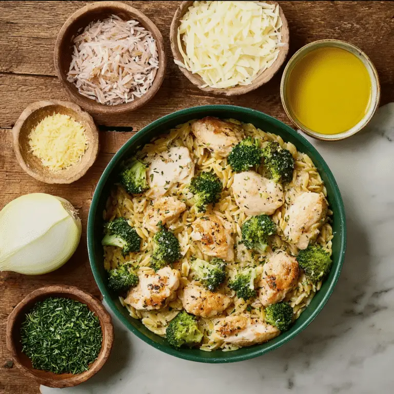Cheesy One-Pot Chicken-Broccoli Orzo