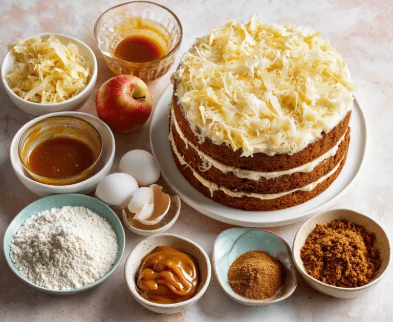 Apple Spice Cake with Salted Caramel Cream