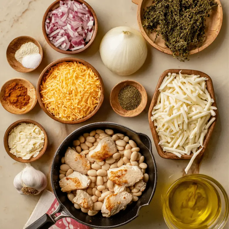 Cheesy Chicken & White Bean Skillet recepe