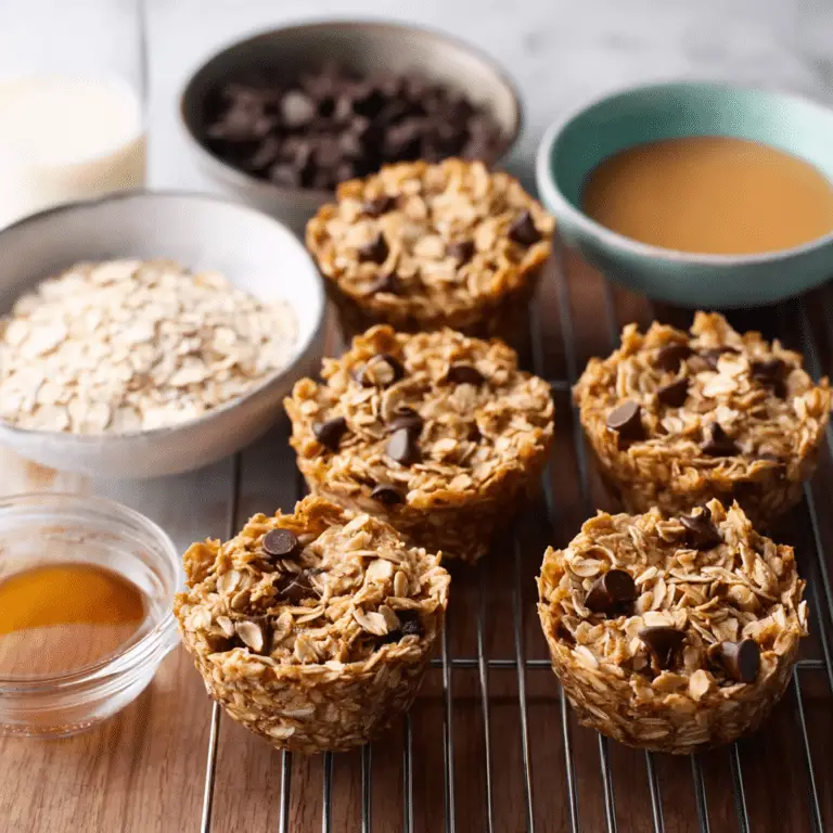 Breakfast Peanut Butter-Chocolate Chip Oatmeal Cakes
