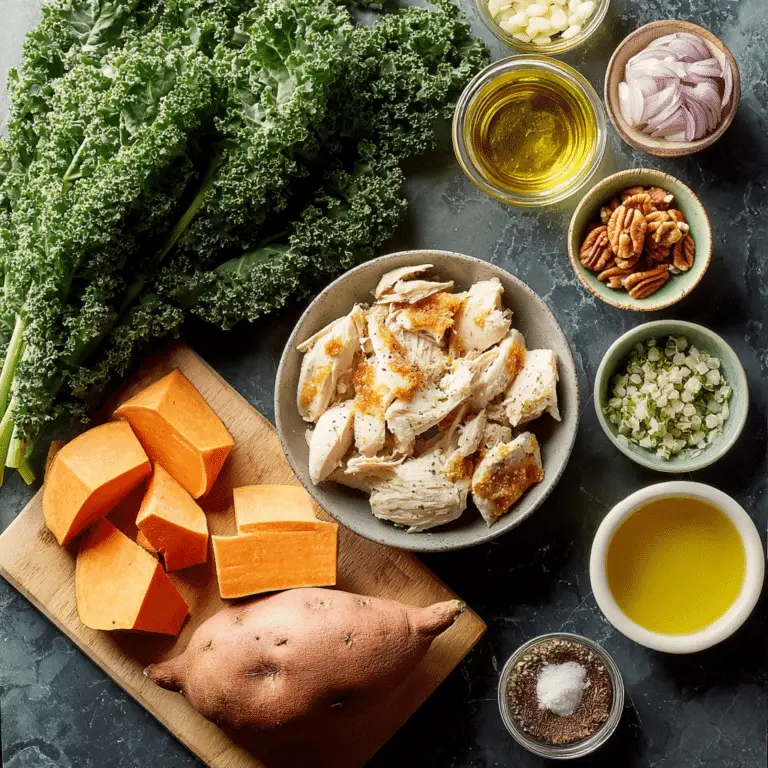 Kale & Sweet Potato Salad with Chicken