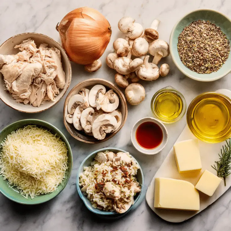 Rotisserie Chicken, Mushroom & Rice Casserole