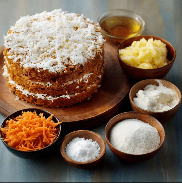 Pineapple Carrot Coconut Cake
