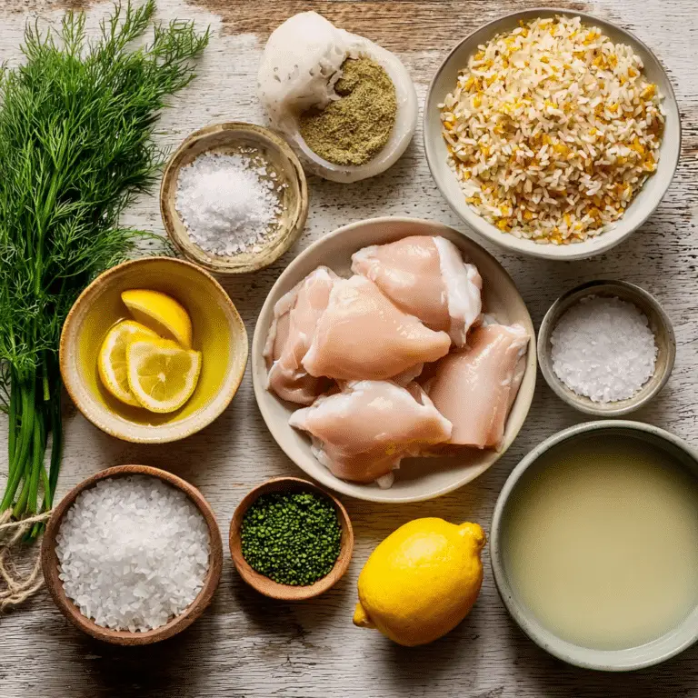 Creamy Lemon-Dill Chicken & Rice Casserole