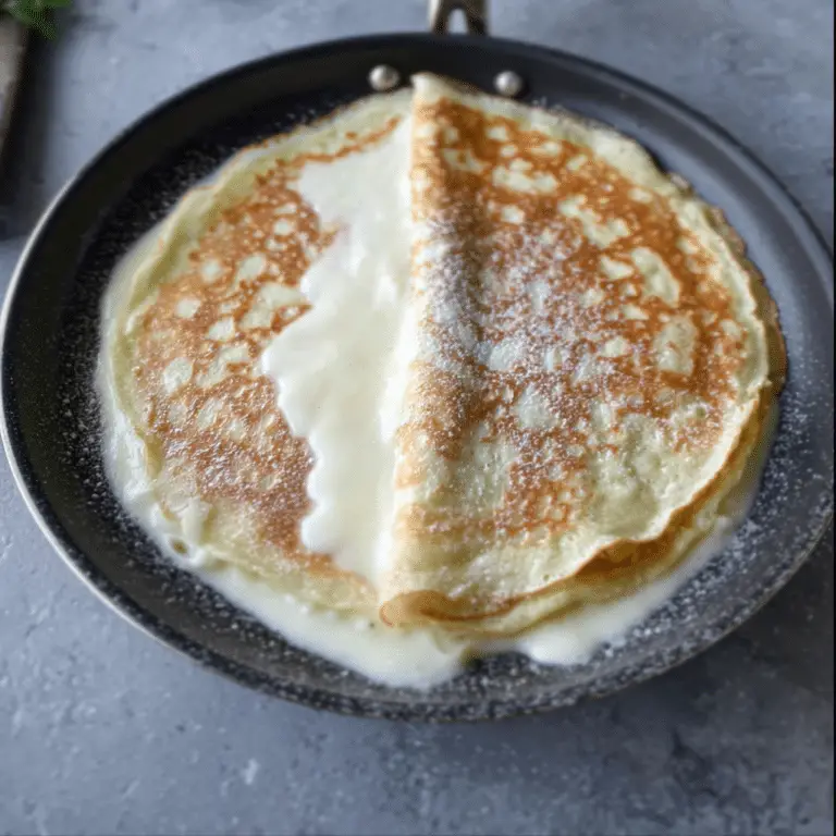 Nalysnyky (Ukrainian Crepes with Sweet Cheese)