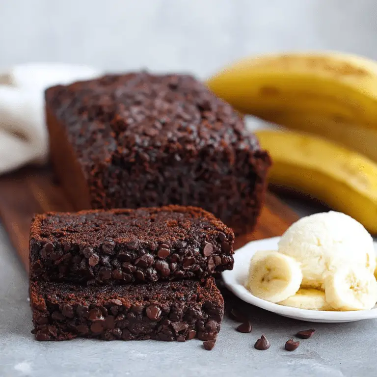 Chocolate Gluten Free and Vegan Banana Bread