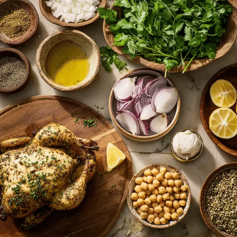 Za’atar-Roasted Chicken with Chickpeas