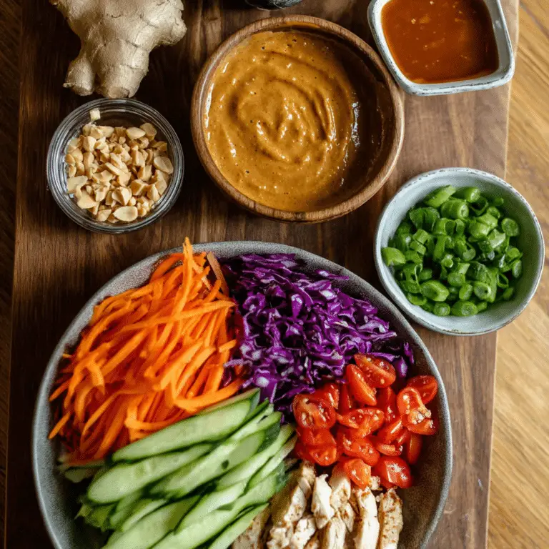 Ginger Peanut Chicken Bowls