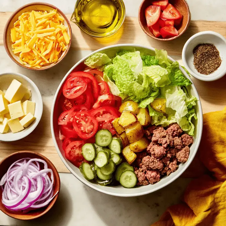 High-Protein Cheeseburger Salad