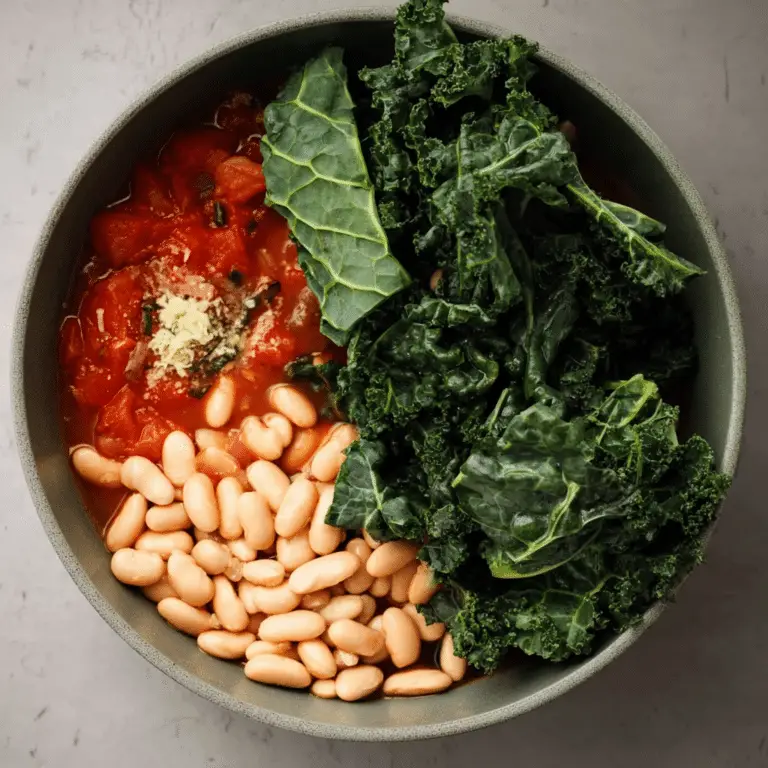 Hearty Tomato Soup with Beans & Greens