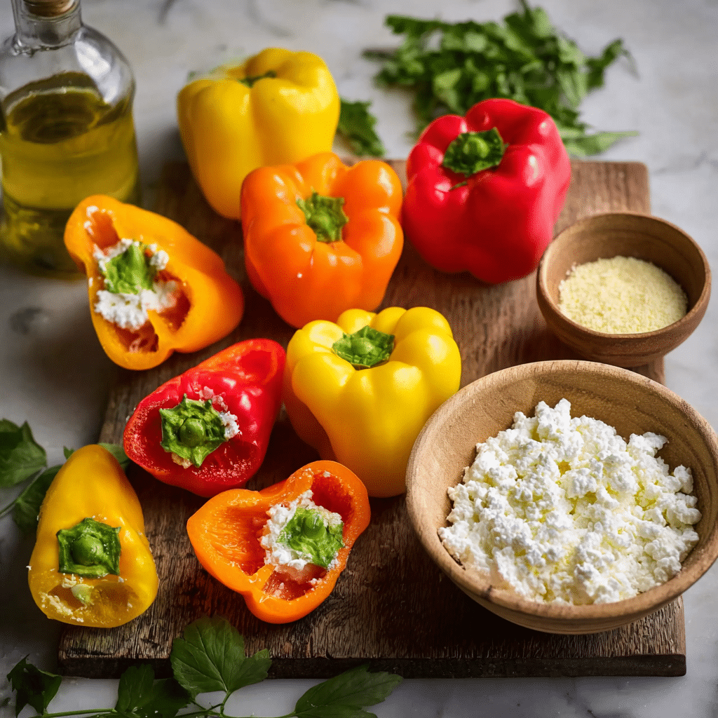 Mini Bell Peppers with Cottage Cheese