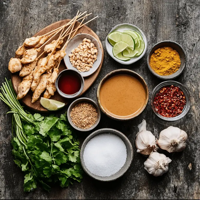 Chicken Satay with Peanut Sauce
