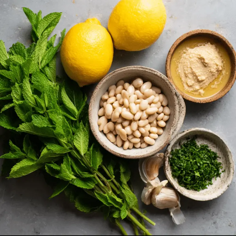 Lemon, Mint & White Bean Dip