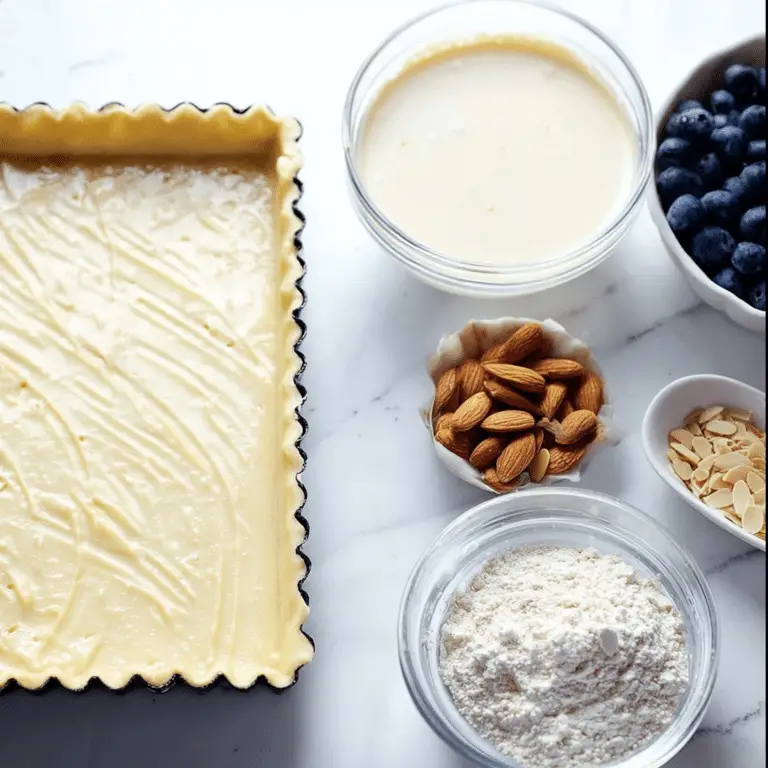 Super-Easy Blueberry Almond Tart