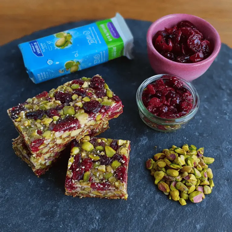 Cranberry and Pistachio Slice