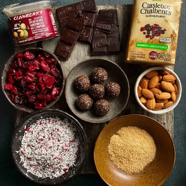 Cranberry and Dark Chocolate Bliss Balls