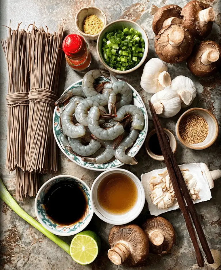 Soba Noodles With Shrimp and Mushrooms