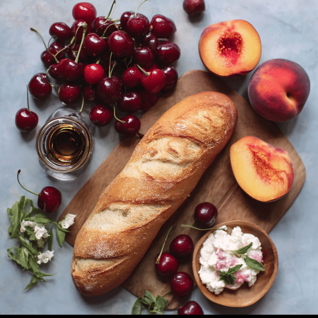 Sweet Cherry and Nectarine Crostini